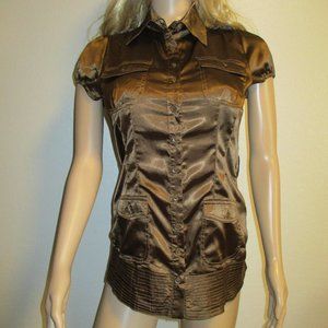 Edge Clothing Brown Short Sleeves Top NWT -- Final Price